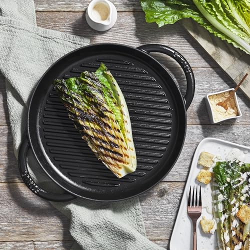 Staub Round Grill Pan 10-inch Matte Black