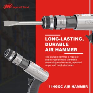 Ingersoll Rand 114GQC Quick Change Air Hammer 3-Piece Chisel Set, 3500 BPM, 2-5/8" Stroke, .401 Shank