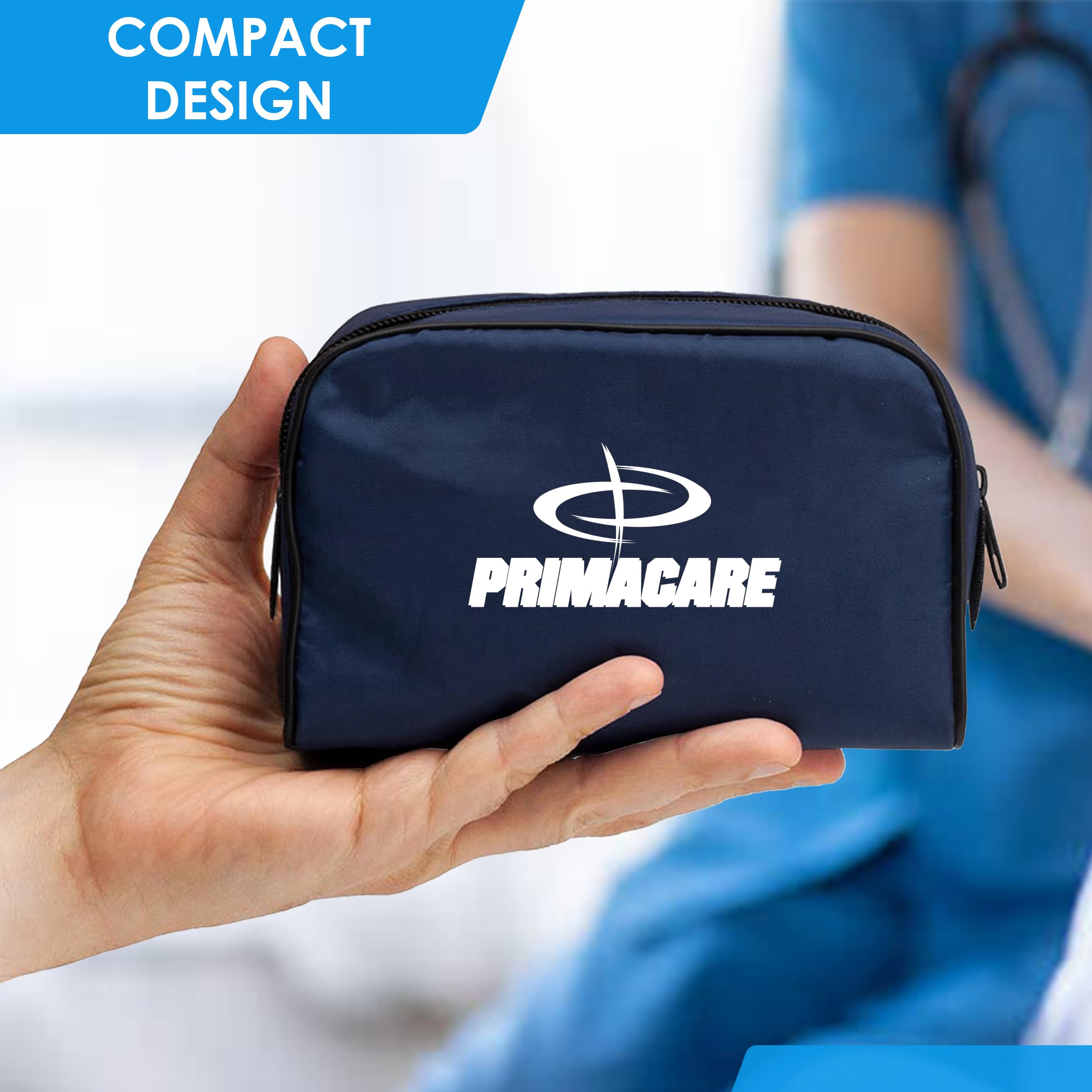 PrimaCare Medical Supplies DS-9196 Professional Classic Series Large Adult Size Manual Blood Pressure Kit, Long Lasting Latex Inflation System with D-Ring Cuff and Stethoscope, Navy, Large Adult