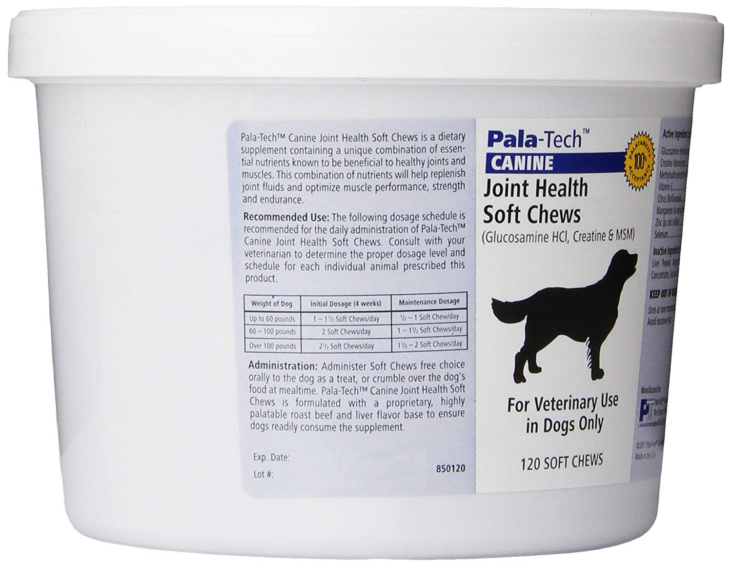 Pala-Tech 120-Count Canine Joint Soft Chews