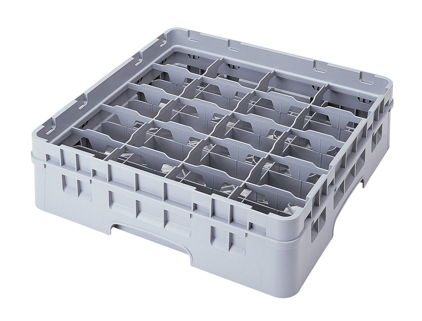 Cambro 20C414151 20 Compartment Full Size Cup Camrack 4 1/4" Soft Gray Case of 5