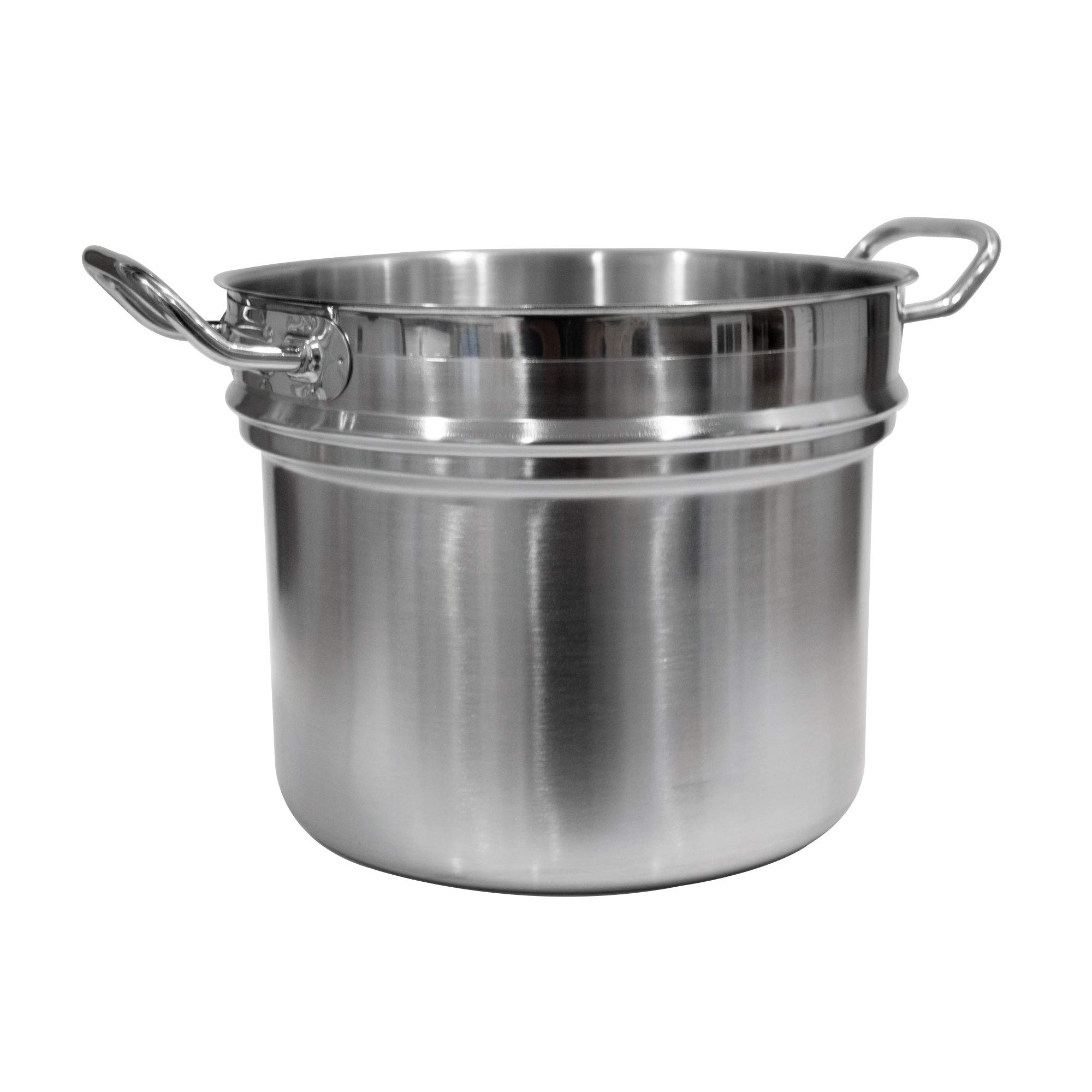 Update International (SDB-08) 8 Qt Induction Ready Double Boiler with Cover, Stainless Steel