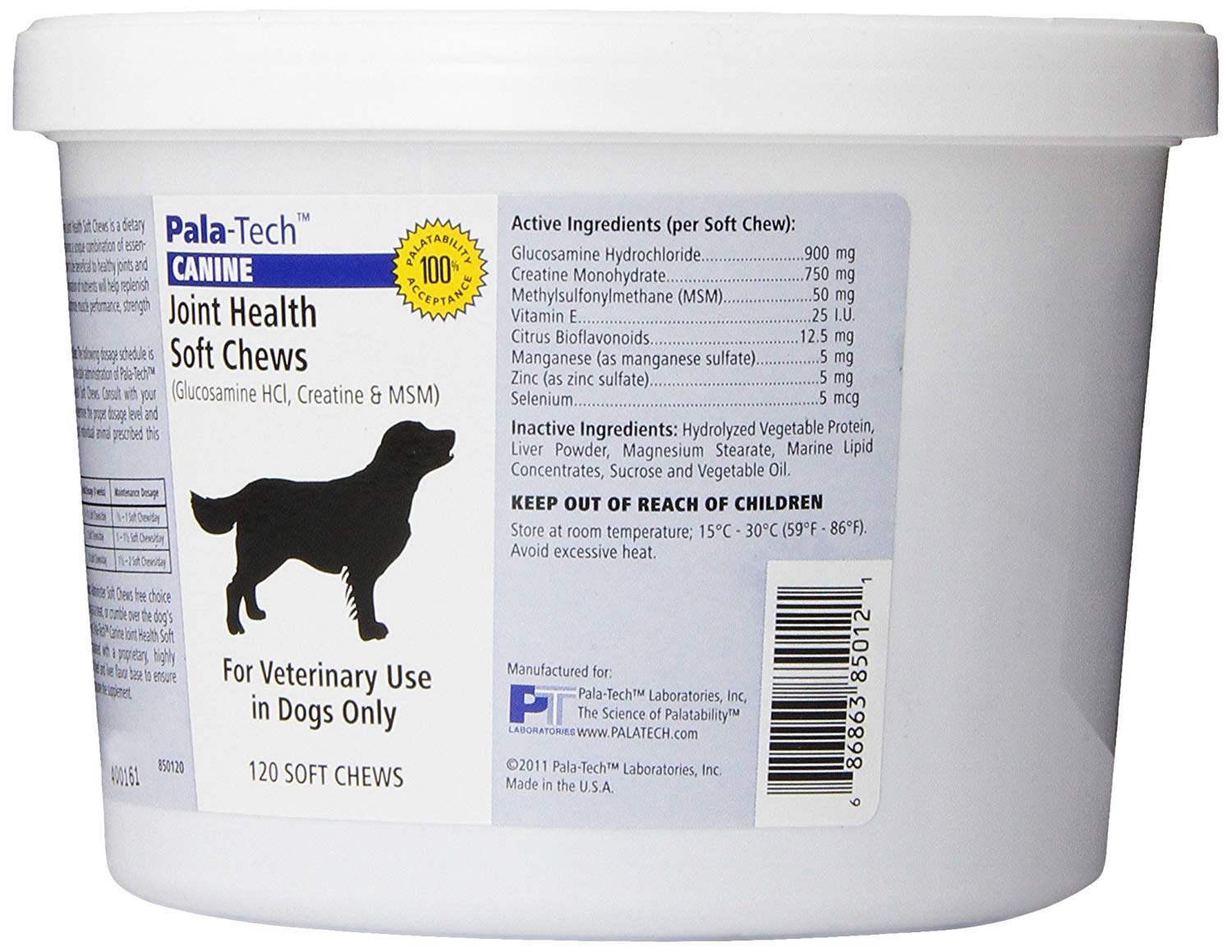 Pala-Tech 120-Count Canine Joint Soft Chews