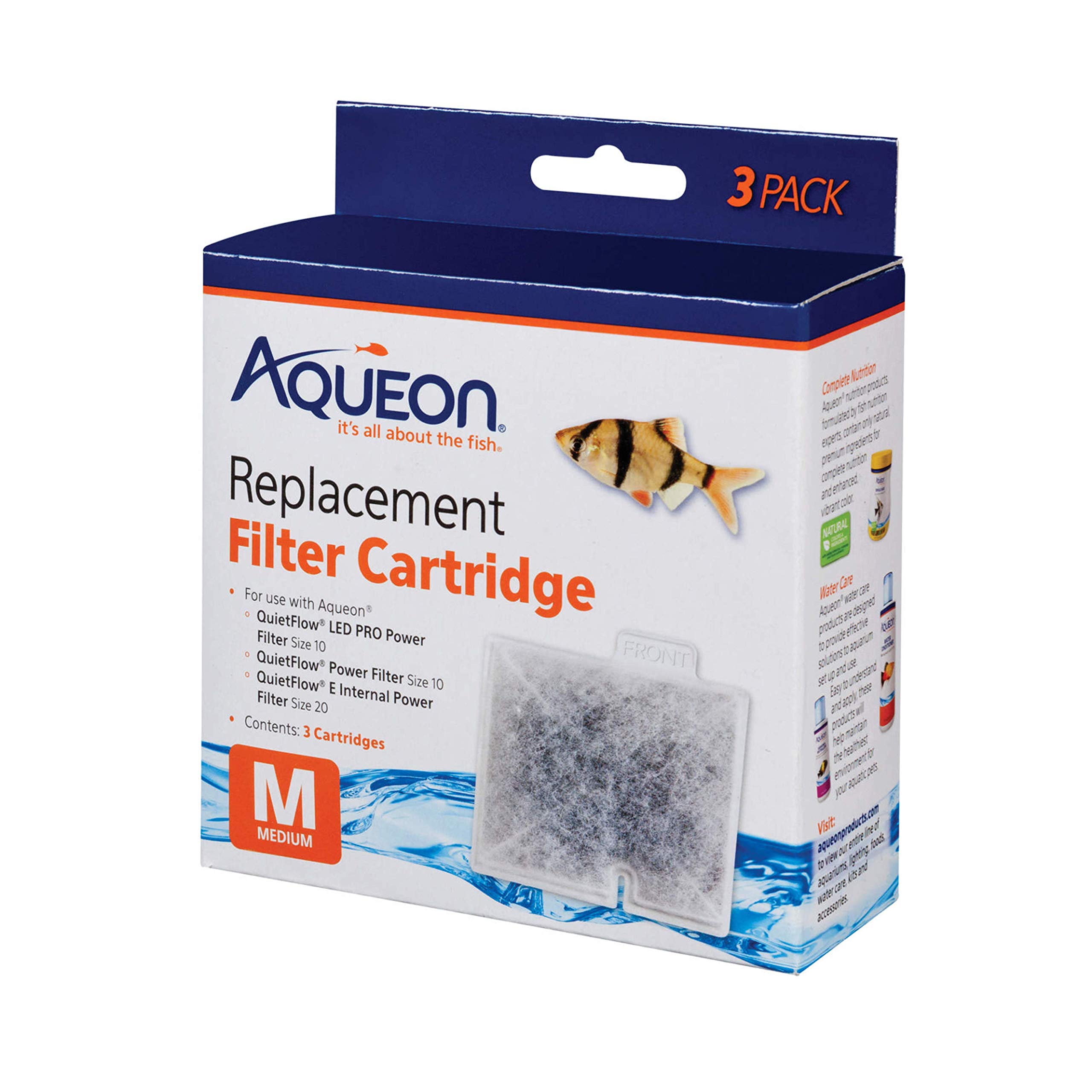 Aqueon Replacement Filter Cartridges Medium - 3 Count (Pack of 1)