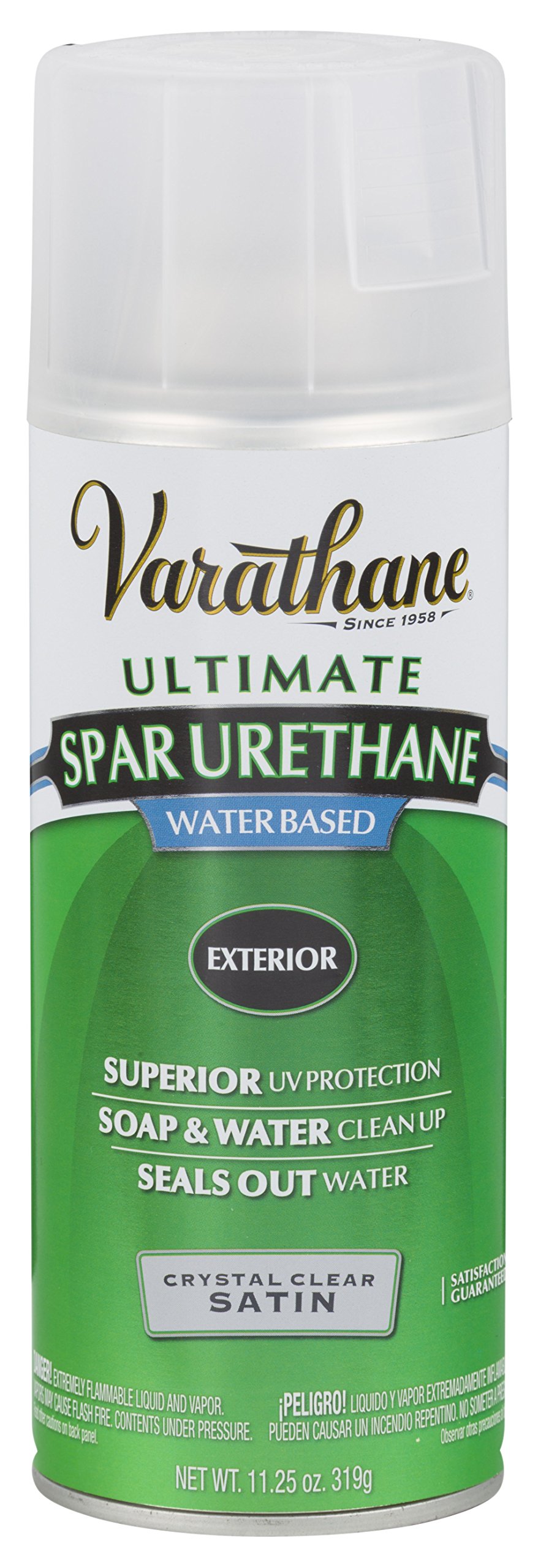 Varathane 250281 Water-Based Ultimate Spar Urethane Spray, 11.25 oz, Satin