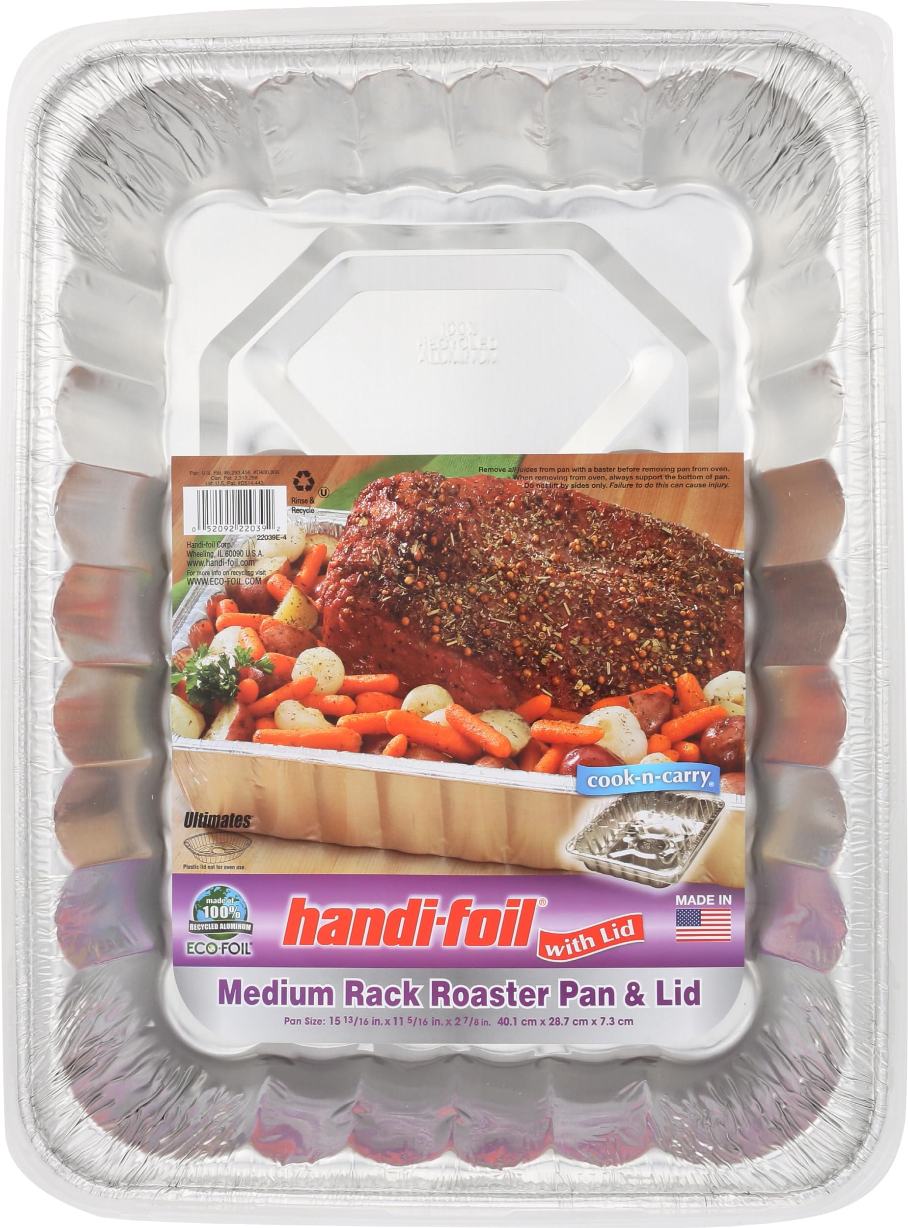 HANDI FOIL Roaster Pan with Lid, 1 EA