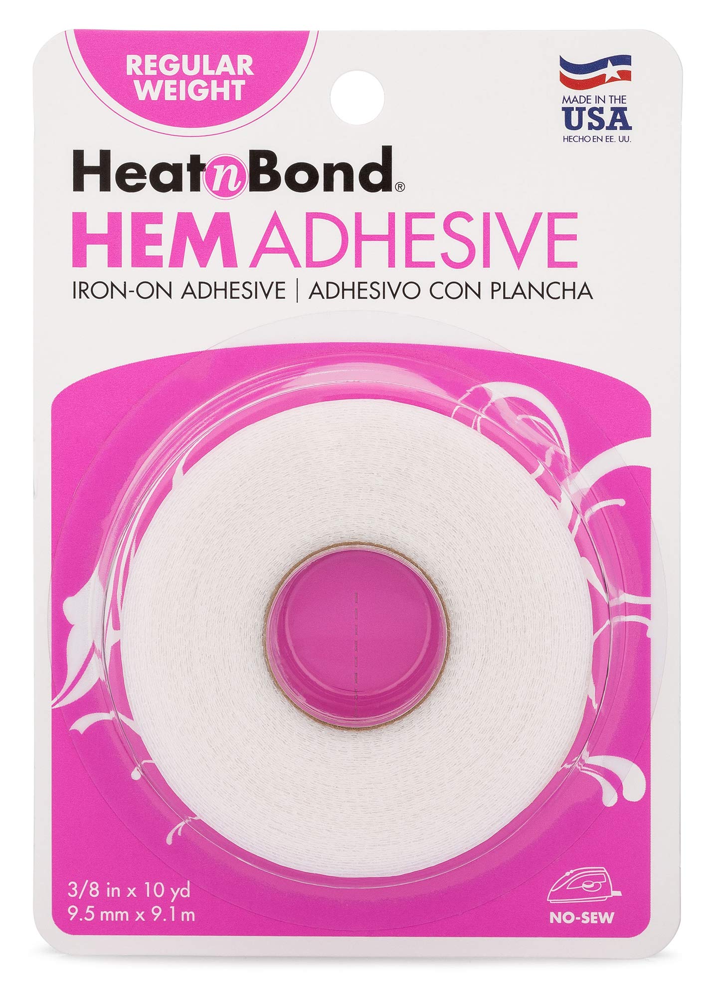 HeatnBond Hem Iron-On Adhesive, Regular Weight, White