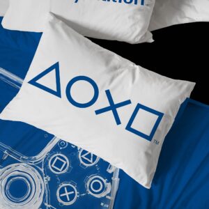 PlayStation X-Ray Gamer 5 Piece Twin Size Bed Set - Includes Comforter & Sheet Set - Super Soft Kids Bedding Fade Resistant Microfiber (Official Product)