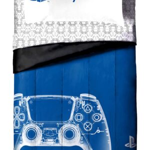 PlayStation X-Ray Gamer 5 Piece Twin Size Bed Set - Includes Comforter & Sheet Set - Super Soft Kids Bedding Fade Resistant Microfiber (Official Product)