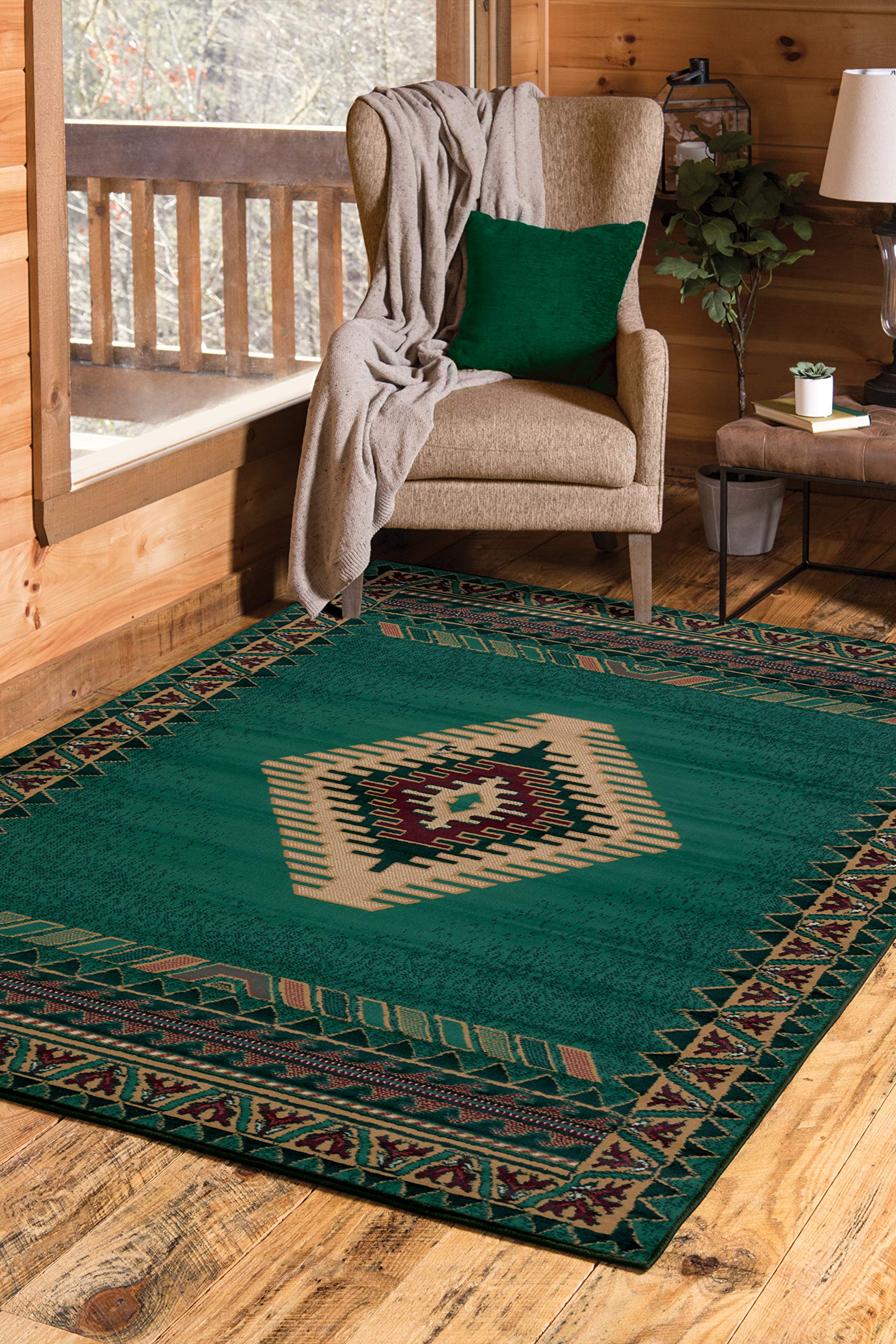 United Weavers Manhattan Collection Tucson 3-Feet 11-Inch by 5-Feet 3-Inch Rug, Light Green