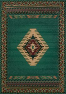 united weavers manhattan collection tucson 3-feet 11-inch by 5-feet 3-inch rug, light green