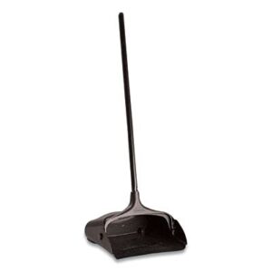 Rubbermaid 253100BK Lobby Pro Upright Dustpan w/Wheels 12 1/2 -Inch Polypropylene w/Vinyl Coat Black