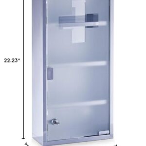 Zeller 18112 Medicine Cabinet 27 x 12 x 57 Stainless Steel