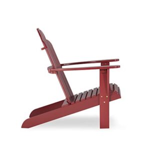 Linon Red Adirondack Chair, 30.4" W x 37.6" D x 37.8" H