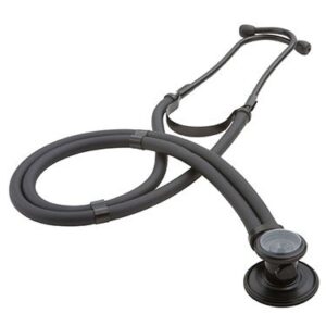 ADC 646ST Adscope Model 646 Sprague Stethoscope with 5 Interchangeable Chestpiece Options, Tactical All Black Ninja