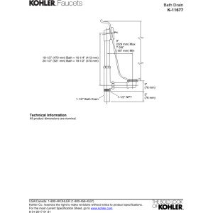 Swiftflo Drain F/Basic Bath/Wp