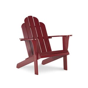 Linon Red Adirondack Chair, 30.4" W x 37.6" D x 37.8" H