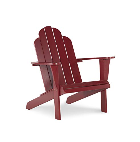 Linon Red Adirondack Chair, 30.4" W x 37.6" D x 37.8" H