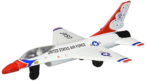 Hot Wings F-16 Thunderbird with Connectible Runway,Red/White/Blue