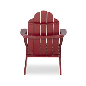 Linon Red Adirondack Chair, 30.4" W x 37.6" D x 37.8" H