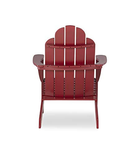 Linon Red Adirondack Chair, 30.4" W x 37.6" D x 37.8" H