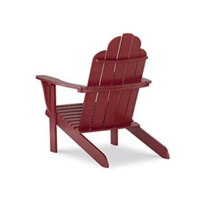 Linon Red Adirondack Chair, 30.4" W x 37.6" D x 37.8" H