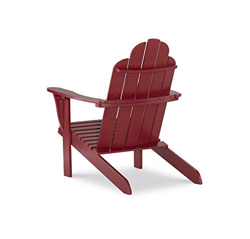 Linon Red Adirondack Chair, 30.4" W x 37.6" D x 37.8" H