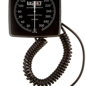 Graham-Field Wallmax Aneroid Sphygmomanometer - Wall Mounted Gauge, Latex Free, Manual Blood Pressure Monitor with Adult Black Cuff, V222B