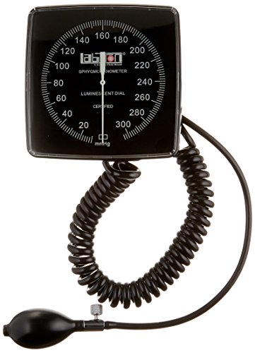 Graham-Field Wallmax Aneroid Sphygmomanometer - Wall Mounted Gauge, Latex Free, Manual Blood Pressure Monitor with Adult Black Cuff, V222B