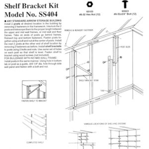 Arrow Shed SS404 Shelving System Kit,Multi