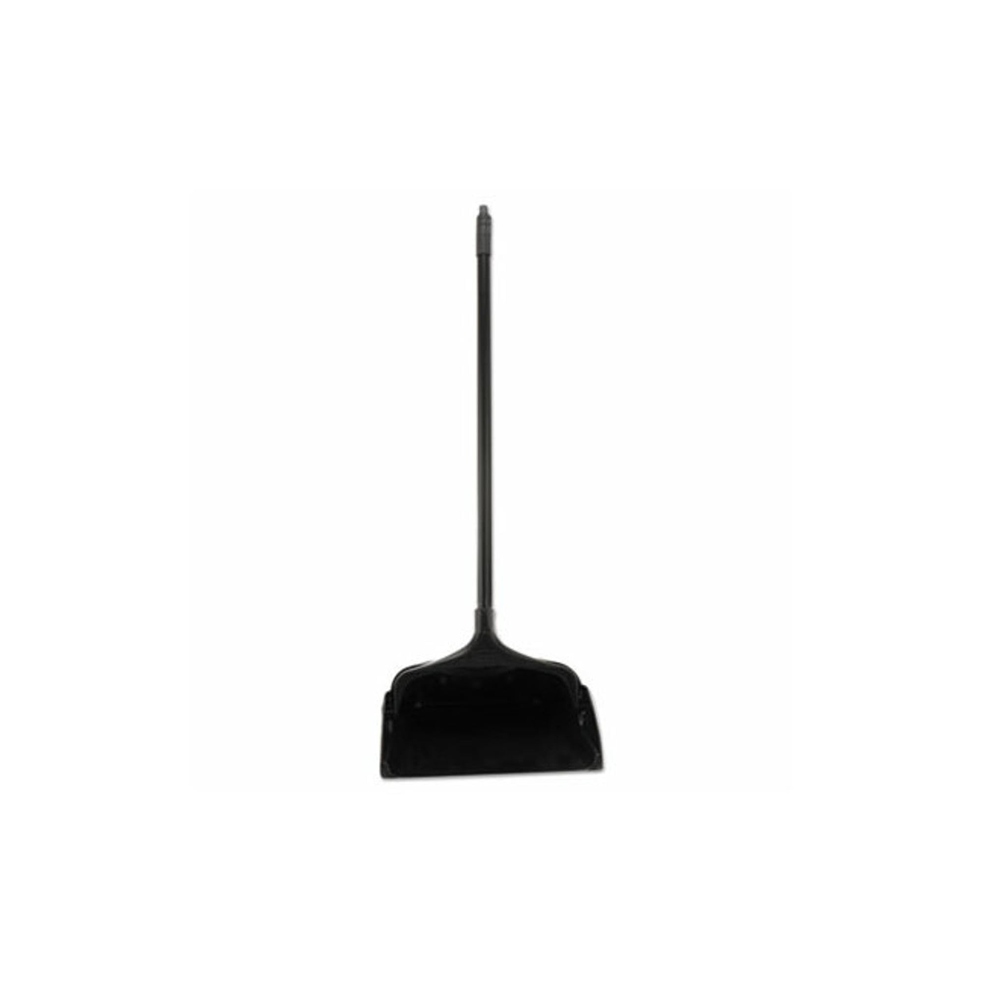 Rubbermaid 253100BK Lobby Pro Upright Dustpan w/Wheels 12 1/2 -Inch Polypropylene w/Vinyl Coat Black