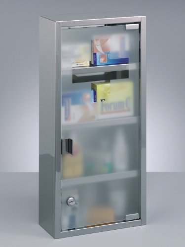 Zeller 18112 Medicine Cabinet 27 x 12 x 57 Stainless Steel