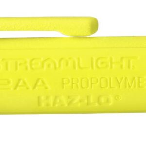 Streamlight 67101 2AA ProPolymer 65-Lumen HAZ-LO Intrinsically Safe, Waterproof, Alkaline Battery Powered LED Flashlight – Yellow