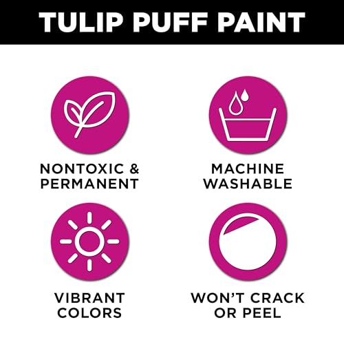 Tulip Puff Paint Slick White 4 Fl Oz (Pack of 1)