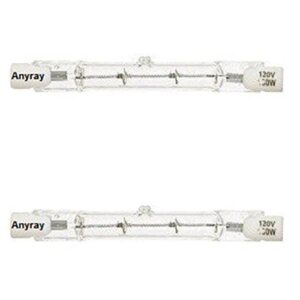 anyray® a1838y (2)-pack j type 120 volt 250 watt t3 78mm short r7s de clear 250w