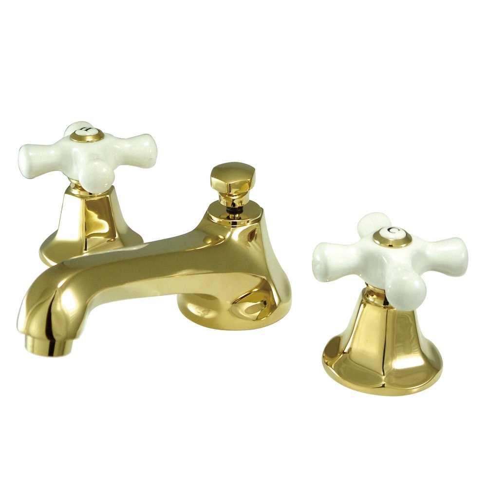 Nuvo Elements of Design New York 2-Handle 8" to 16" Widespread Lavatory Faucet Pop-up, 5-1/2", Polished Brass