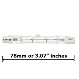 Anyray® A1838Y (2)-Pack J Type 120 Volt 250 Watt T3 78MM Short R7S DE Clear 250W