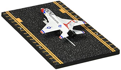 Hot Wings F-16 Thunderbird with Connectible Runway,Red/White/Blue