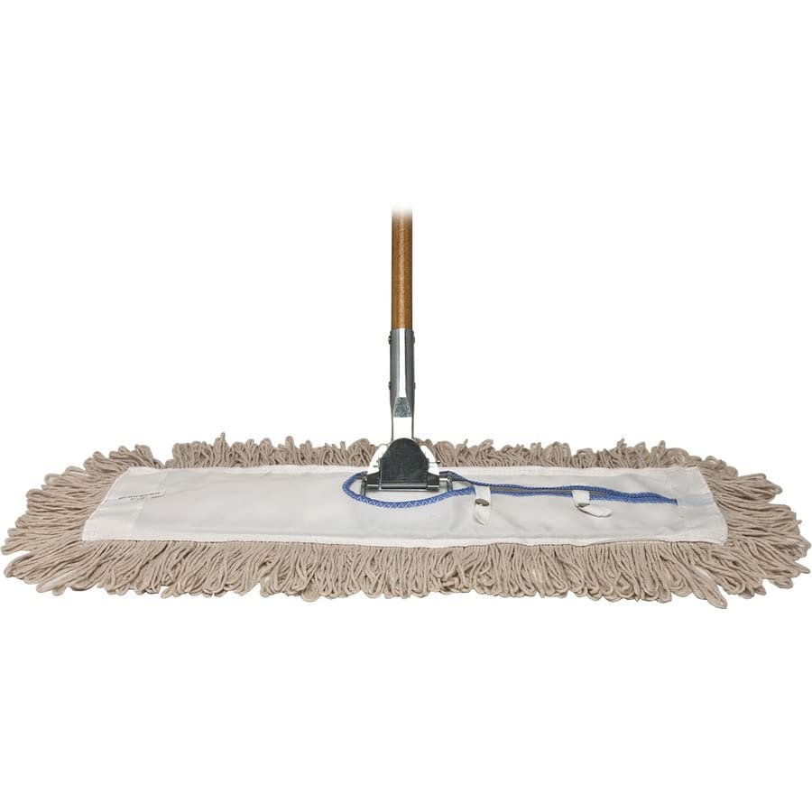 Genuine Joe 54101 Dust Mop Combo,Swivel Head,24-Inch Frame,60-Inch Wood Handle