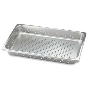 vollrath 30023 super pan v full size x 2.5 d perforated food pan