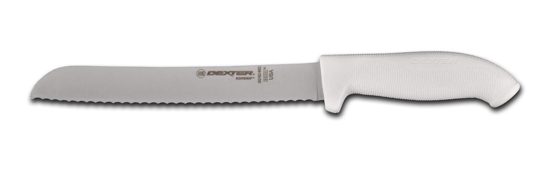 Dexter Russell 24223B Sofgrip Scalloped Bread Knife 8" Blade, White