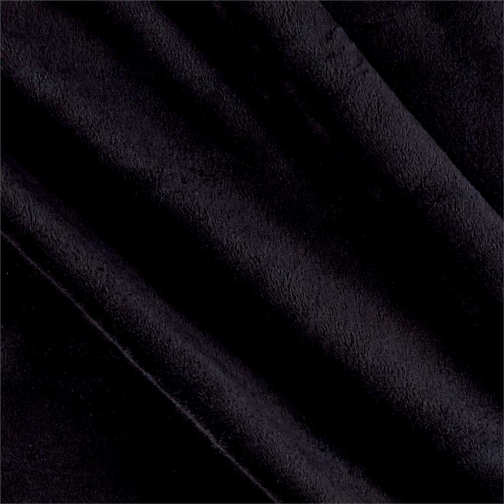 Shannon Minky Solid Cuddle 3 Black, Fabric by the Yard