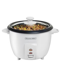 proctor silex 5-cups uncooked resulting in 10-cups cooked rice cooker, white (37533n)