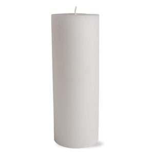 Tag 100066 3-Inch by 8-Inch Unscented Long Burning Pillar Candle, White