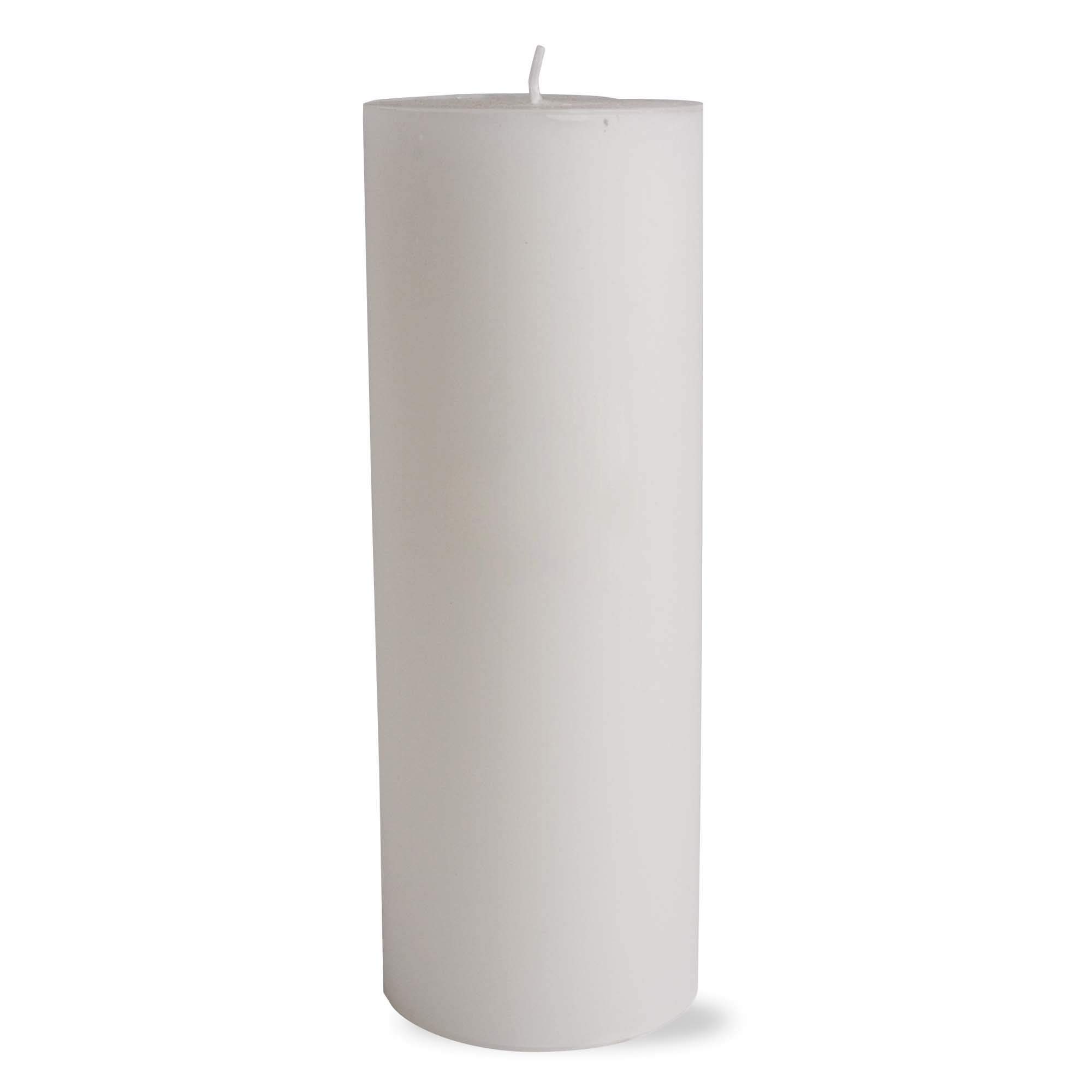 Tag 100066 3-Inch by 8-Inch Unscented Long Burning Pillar Candle, White