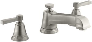 kohler t13140-4a-bn pinstripe® pure deck-mount bath faucet trim with lever handles, vibrant brushed nickel