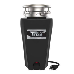 titan 10-us-tn-560-3b garbage disposal, 1/2 hp - economy, black with stainless steel flange