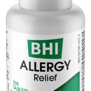 MediNatura BHI Allergy Relief Multi-Symptom Natural Safe Relief of Runny Nose Sneezing Itchy Eyes & Congestion 15 Targeted Homeopathic Active Ingredients Help Calm Discomfort - 100 Tablets