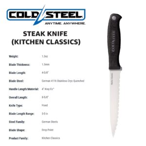 Cold Steel Steak Knife (Kitchen Classics), Black