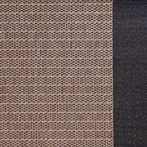 Couristan Recife Checkered Field Indoor/Outdoor Area Rug, 3'9" x 5'5", Cocoa-Black